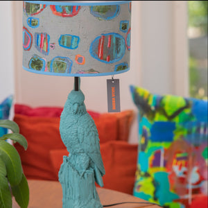 Custom Lampshade made with Julia Krone's Art Fabrics